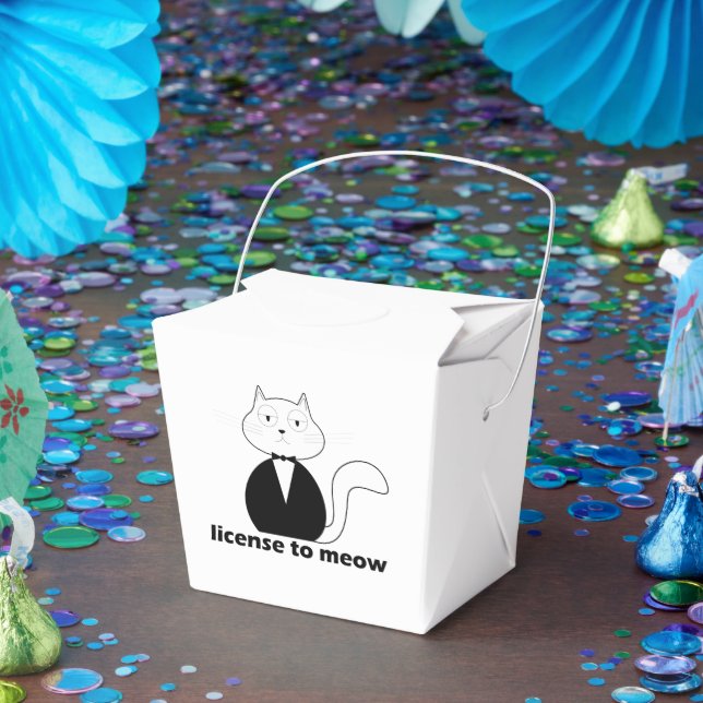 Caixa de presente - Cat, License to Meow (Festa)