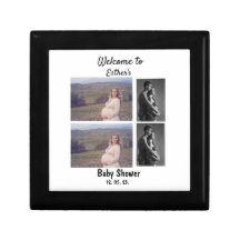 Colagem de 4 fotos personalizada pelo chá de frald