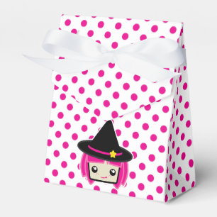Caixa de Presente da Bruxa de Mel Rosa Kawaii