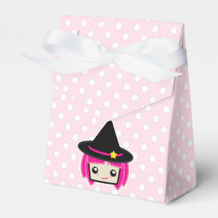 Caixa de Presente da Bruxa de Mel Rosa Kawaii