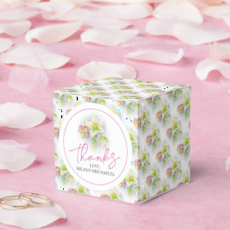 Caixa de presente de agradecimento floral de rosa