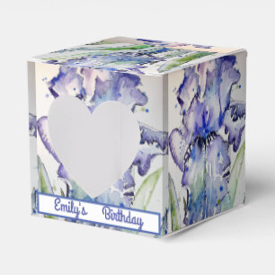 Caixa de Presente de Aniversário de Flor de Íris A