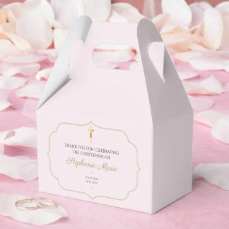 Caixa de Presente de Batizado de Menina Elegante -
