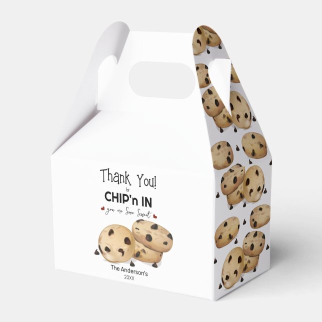 Caixa de Presente de Biscoitos com Chips de Chocol (Frente)