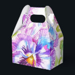 Caixa de Presente de Bolo de Casamento Violeta Flo<br><div class="desc">Caixas de Presente de Bolo de Casamento com Pintura de Papoula em Aquarela,  Totalmente Personalizáveis. Desenhadas a partir de uma das minhas pinturas em aquarela.</div>