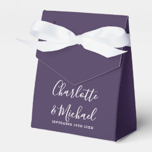 Caixa de Presente de Casamento em Script Elegante 