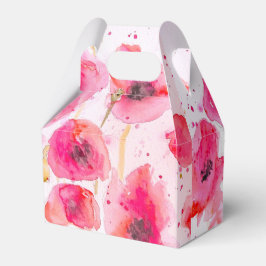 Caixa de Presente de Casamento Floral de Papoula V