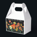 Caixa de Presente de Casamento Floral Papoula Lara<br><div class="desc">Caixas de Presente de Bolo de Casamento com flores Florais Papoula Laranja em preto. Criado a partir de uma das minhas pinturas em aquarela.</div>