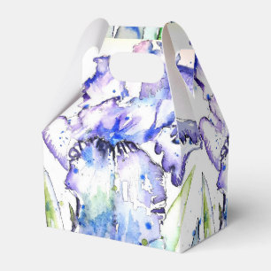 Caixa de Presente de Casamento Iris Purple Blue Fl