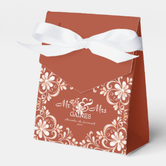 Caixa de Presente de Casamento Sunset Rust Mr & Mr