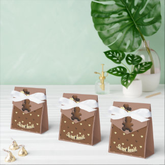 Caixa de presente de chocolate fofo para chá de be