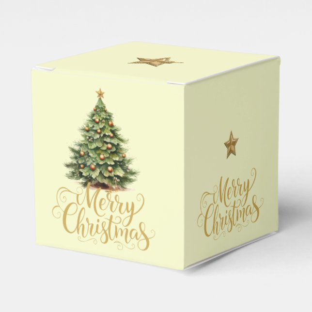 Caixa de Presente de Favor da Árvore de Natal (Frente)