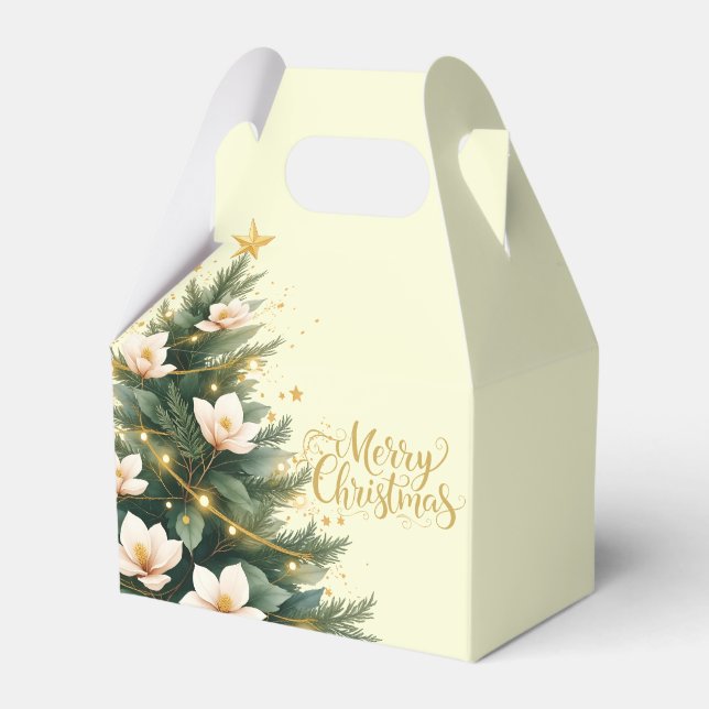 Caixa de Presente de Favor de Árvore de Natal (Frente)