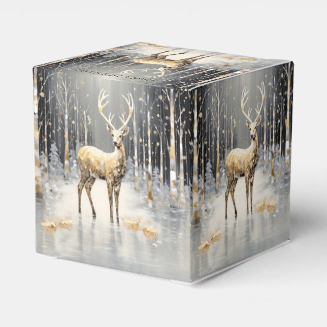 Caixa de Presente de Feriado de Reindeer de Natal  (Verso)