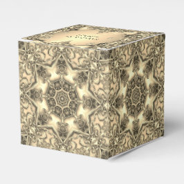 Caixa de Presente de Feriado Decorativo Dourado