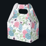 Caixa de Presente de Festa com Impressão de Hortên<br><div class="desc">Caixa de lembrancinha de festa é mostrada com uma impressão floral de hortênsia.
Personalize este item ou compre como está.
Dica: Basta adicionar seus ótimos presentes e adicionar um laço festivo.</div>