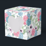 Caixa de Presente de Festa com Impressão de Hortên<br><div class="desc">Caixa de lembrancinha de festa é mostrada com uma impressão floral de hortênsia. 
Personalize este item ou compre como está.
Dica: Basta adicionar seus ótimos presentes e adicionar uma fita festiva.</div>