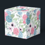 Caixa de Presente de Festa com Impressão de Hortên<br><div class="desc">Caixa de lembrancinha de festa é mostrada com uma impressão floral de hortênsia.
Personalize este item ou compre como está.
Dica: Basta adicionar seus ótimos presentes e adicionar uma fita festiva.</div>