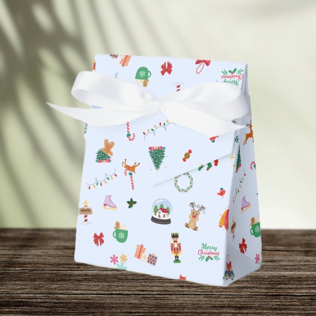 Caixa de presente de ilustrações de Natal fofas em (Criador carregado)