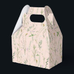 Caixa de presente de jardim de primavera Creme<br><div class="desc">Uma elegante caixa de favor floral com ervas daninhas pintadas à mão e pequenos ramos de flores. Perfeito para maus mitzvahs, casamentos, noivados ou eventos formais.</div>