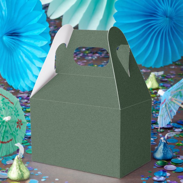 Caixa de Presente de Luxo com Padrão Verde Elegant (Festa)