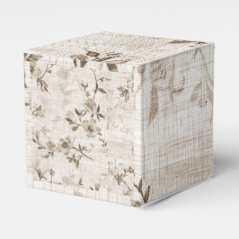 Caixa de Presente de Madeira com Design Floral Mar