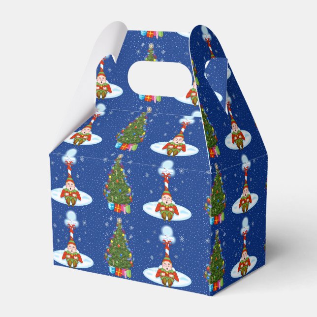 Caixa de presente de Natal do Elf com sono (Frente)