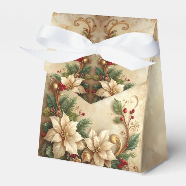 Caixa de Presente de Natal Floral (Frente)