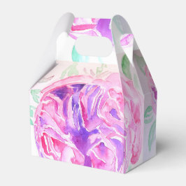 Caixa de Presente de Noiva com Rosa Floral Rosa Bo