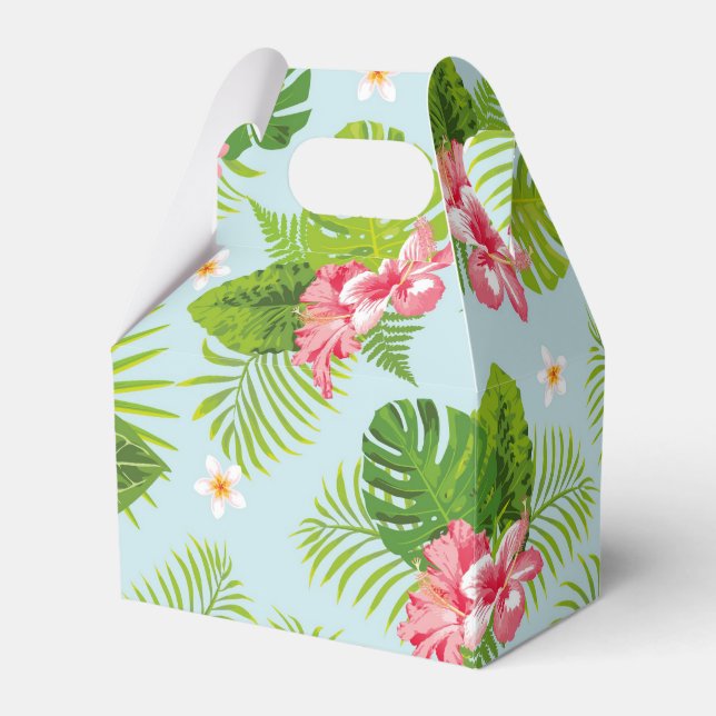 Caixa de Presente de Palma de Hibiscus Rosa (Frente)