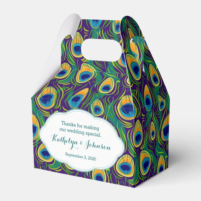 Caixa de Presente do Padrão de Penas (Frente)