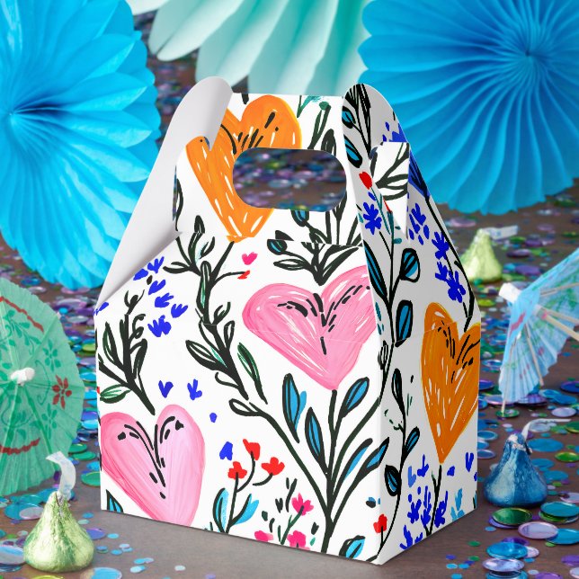 Caixa de Presente Floral Doce Corações (Festa)