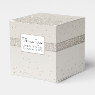 Caixa de presente Glittery do favor do casamento