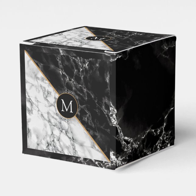 Caixa de presente personalizada do monograma com s (Frente)