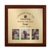 Rainbow Bridge Pet Photos Golden Pet Memorial Box