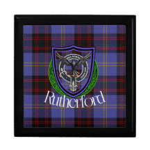 Rutherford Scottish Clan Tartan & Crest