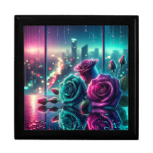 "Shimmering Raindrop Rosa Cityscape Bokeh Art"