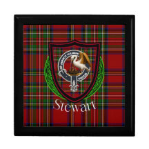 Stewart Scottish Clan Tartan & Crest