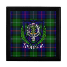 Thomson Scottish Clan Tartan & Crest