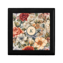 Vintage Peonies Monograma Floral