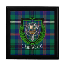 Wood Scottish Clan Tartan & Crest