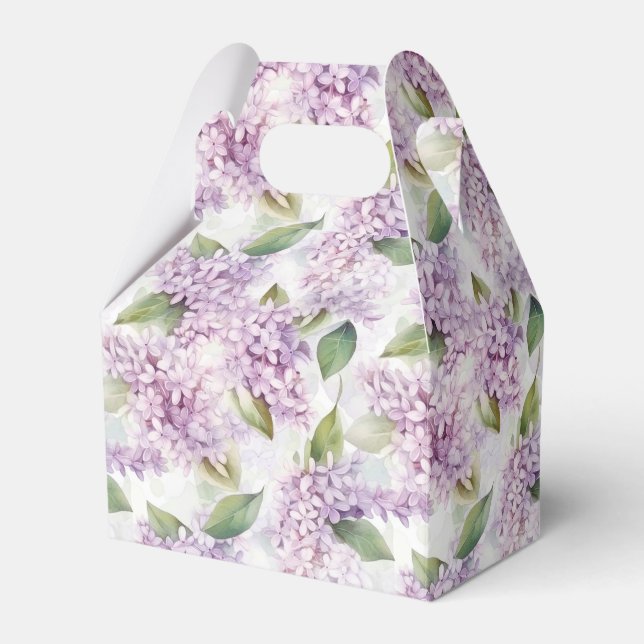 Caixa de Presentes com Estampa de Lilases para Fes (Frente)