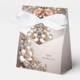 Caixa de Presentes com Flores Macias Rosa e Branca