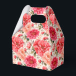 Caixa de Presentes da Festa de Peônias Rosa<br><div class="desc">A caixa de lembrancinhas da festa é mostrada com uma linda estampa floral de peônias rosa. 
Personalize este item ou compre como está.
Dica: Basta adicionar seus ótimos presentes e adicionar alguma fita festiva.



Imagem Licenciada</div>