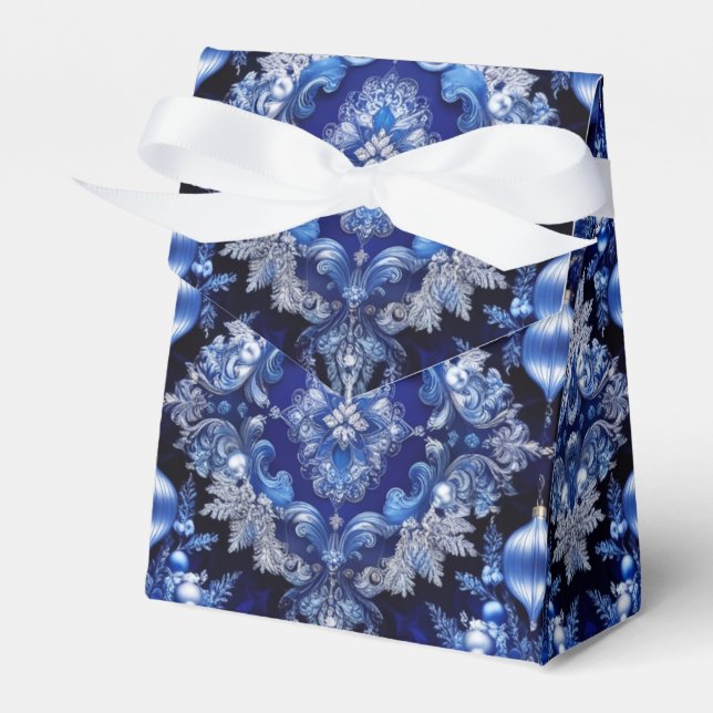 Caixa de presentes de férias de decoração azul (Frente)