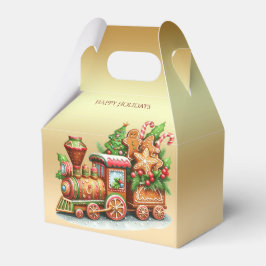 Caixa de presentes de férias do trem de gengibre