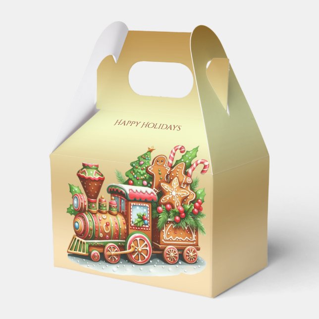 Caixa de presentes de férias do trem de gengibre (Frente)