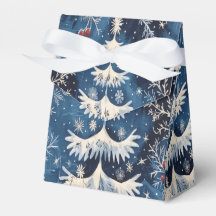 Caixa de presentes de Natal branco azul