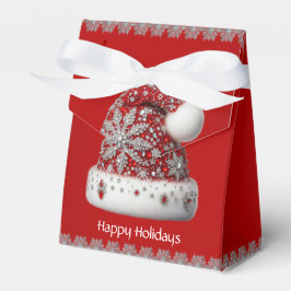 Caixa de presentes de Natal do Red Santa Hat