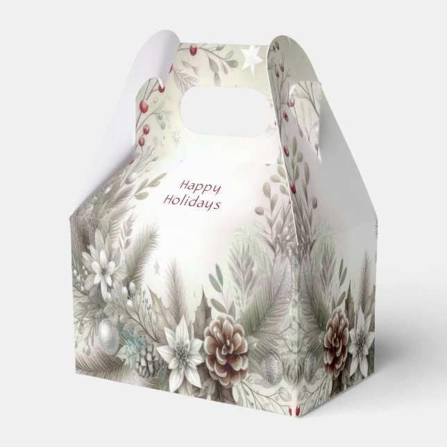 Caixa de presentes de Natal no inverno (Frente)